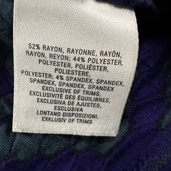 Anthropologie Deletta Small Tank Top Cowell Neck Green Blue Stretchy Casual - Picture 6 of 8